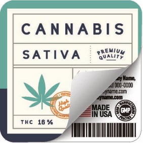 Cannabis hinge label Sample 2